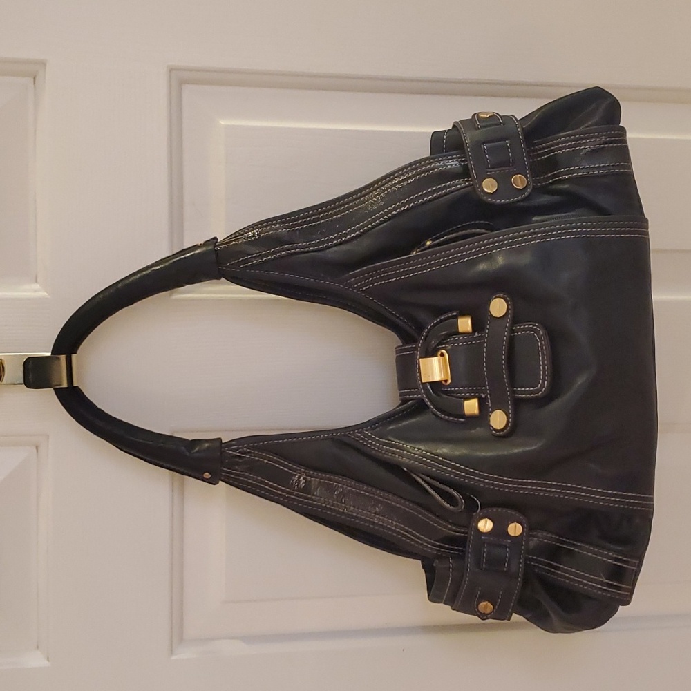 B Makowsky dark brown leather bag